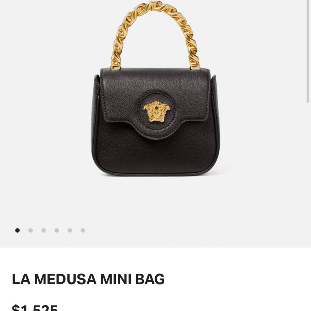 Versace mini black leather La Medusa crossbody bag